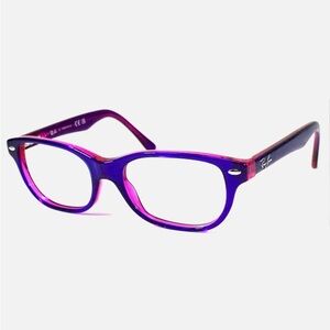 LIKE NEW! RAY-BAN VIOLET ON FUXIA FLUO FRAMES & CASE